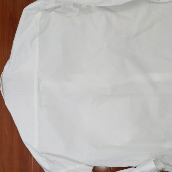 Zara White Button Down with Green Print Detail - Picture 8 of 8